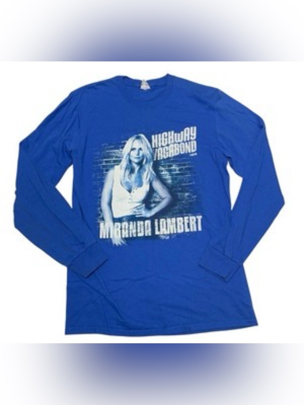 MIRANDA LAMBERT HIGHWAY VAGABOND TOUR CONCERT LS TEE T-SHIRT SZ L BLUE  PORT CO